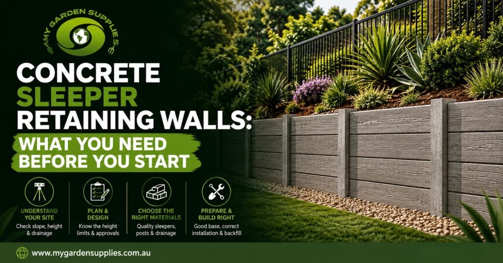 concrete sleeper retaining wall